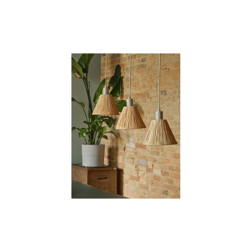 Ledvance - Luster na sajli DECOR RAFFIA 3xE27/15W/230V rafija