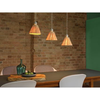 Ledvance - Luster na sajli DECOR RAFFIA 3xE27/15W/230V rafija