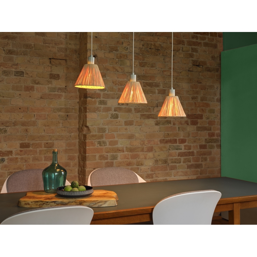 Ledvance - Luster na sajli DECOR RAFFIA 3xE27/15W/230V rafija