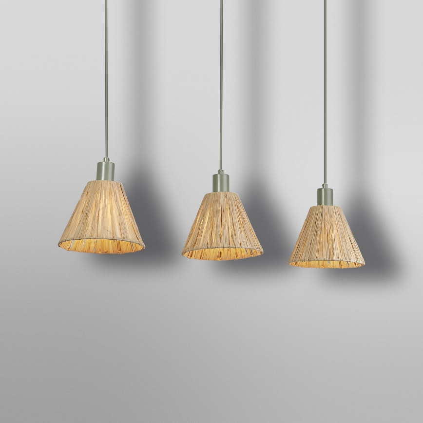 Ledvance - Luster na sajli DECOR RAFFIA 3xE27/15W/230V rafija