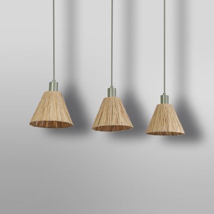 Ledvance - Luster na sajli DECOR RAFFIA 3xE27/15W/230V rafija
