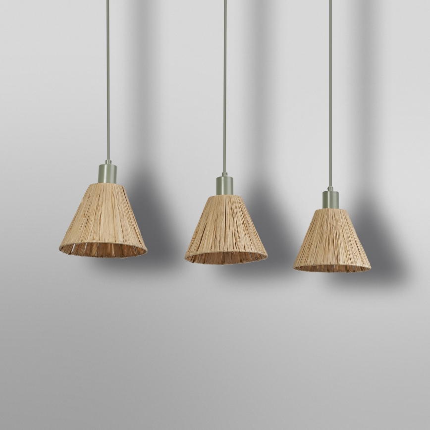 Ledvance - Luster na sajli DECOR RAFFIA 3xE27/15W/230V rafija