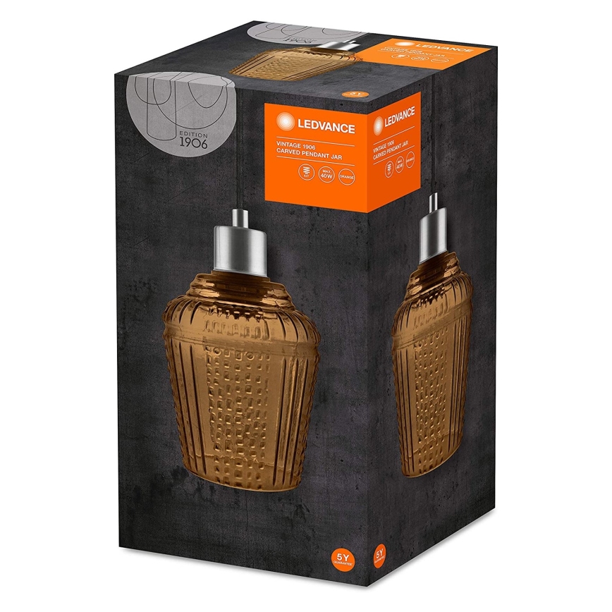Ledvance - Luster na sajli JAR 1xE27/40W/230V narančasta