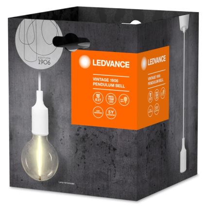 Ledvance - Luster na sajli PENDULUM BELL 1xE27/15W/230V bijela