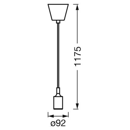 Ledvance - Luster na sajli PENDULUM BELL 1xE27/15W/230V bijela