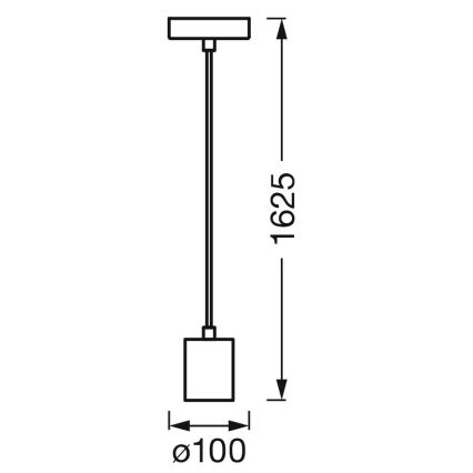 Ledvance - Luster na sajli PENDULUM ROBBIN 1xE27/15W/230V crna