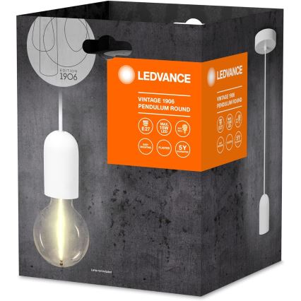 Ledvance - Luster na sajli PENDULUM ROUND 1xE27/15W/230V bijela