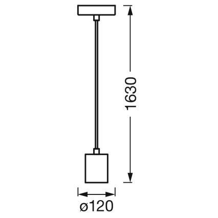 Ledvance - Luster na sajli PENDULUM ROUND 1xE27/15W/230V bijela