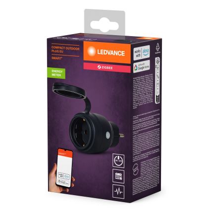 Ledvance - Pametna vanjska utičnica SMART+ 3680W/230V/Tip F/SCHUKO 16A IP44 crna