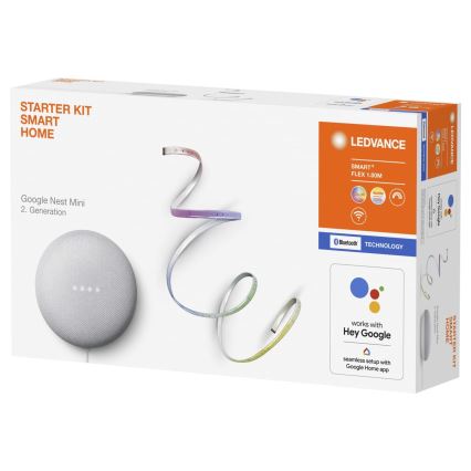 Ledvance - Pametni zvučnik Google Nest Mini + LED traka 1,8m SMART+ LED/10W/230V