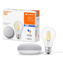 Ledvance - Pametni zvučnik Google Nest Mini Wi-Fi + LED Prigušiva žarulja SMART+ E27/6,5W/230V