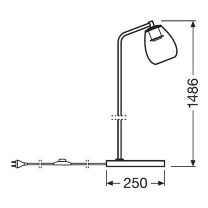 Ledvance - Podna lampa CONE 1xE27/40W/230V