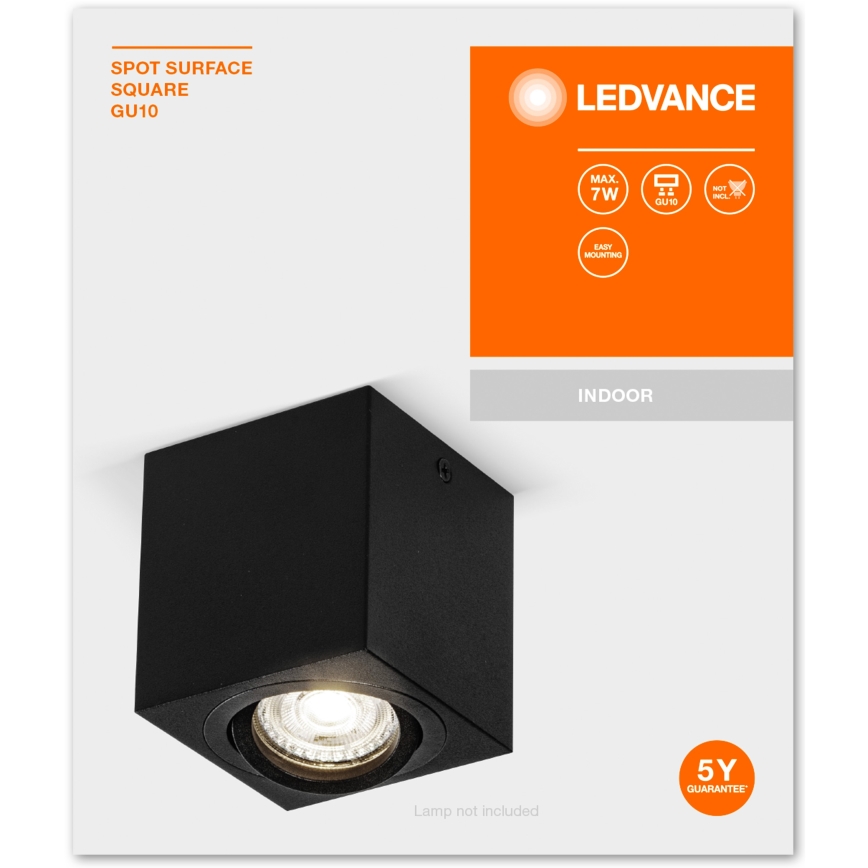 Ledvance - Reflektorska svjetiljka SPOT 1xGU10/7W/230V crna