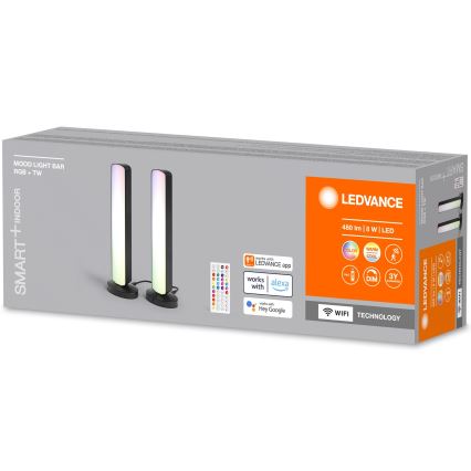 Ledvance - SET 2x LED RGBW Prigušiva stolna lampa MOOD LIGHT LED/4W/230V Wi-Fi + daljinski upravljač