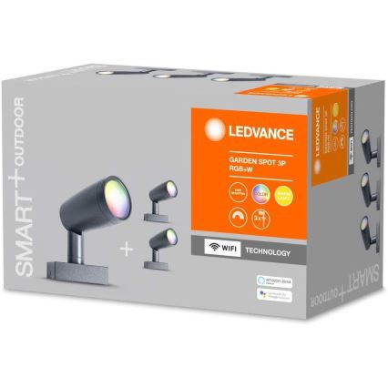 Ledvance - SET 3x LED RGB Vanjska lampa SMART+ SPOT 3xLED/4,5W/230V IP65 Wi-Fi