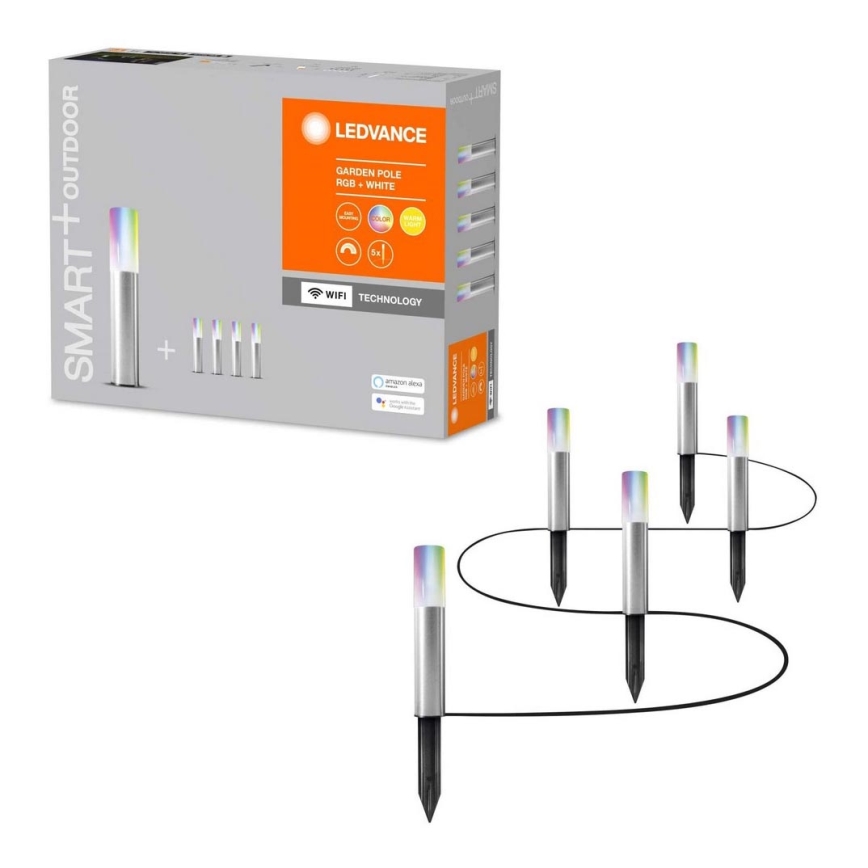 Ledvance - SET 5x LED RGBW Vanjska lampa SMART+ GARDEN POLE 5xLED/5,7W/230V IP65 Wi-Fi