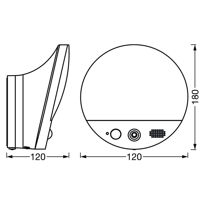 Ledvance - LED Vanjsko zidno svjetlo sa senzorom i kamerom SMART+ LED/15W/230V Wi-Fi IP44