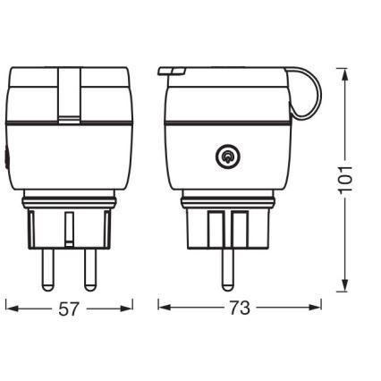 Ledvance - Pametna vanjska utičnica SMART+ 3680W/230V/Tip F/SCHUKO 16A IP44 crna