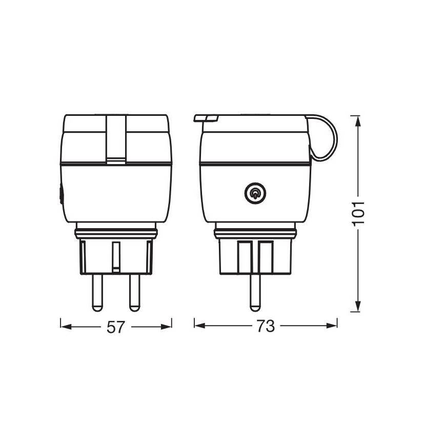 Ledvance - Pametna vanjska utičnica SMART+ 3680W/230V/Tip F/SCHUKO 16A IP44 crna