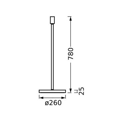 Ledvance - Stalak za lampu DECOR STICK 1xE27/40W/230V antracit