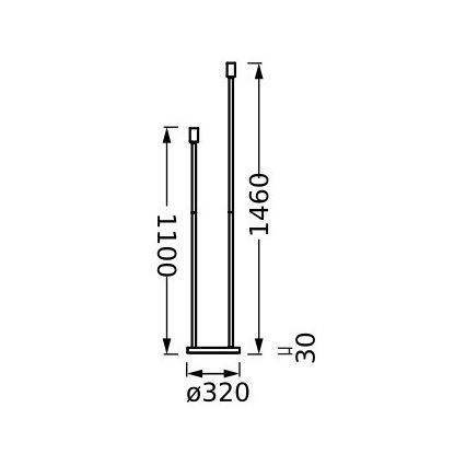 Ledvance - Stalak za lampu DECOR STICK 2xE27/40W/230V antracit