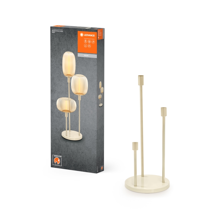 Ledvance - Stalak za lampu DECOR STICK 3xE27/40W/230V bež boje
