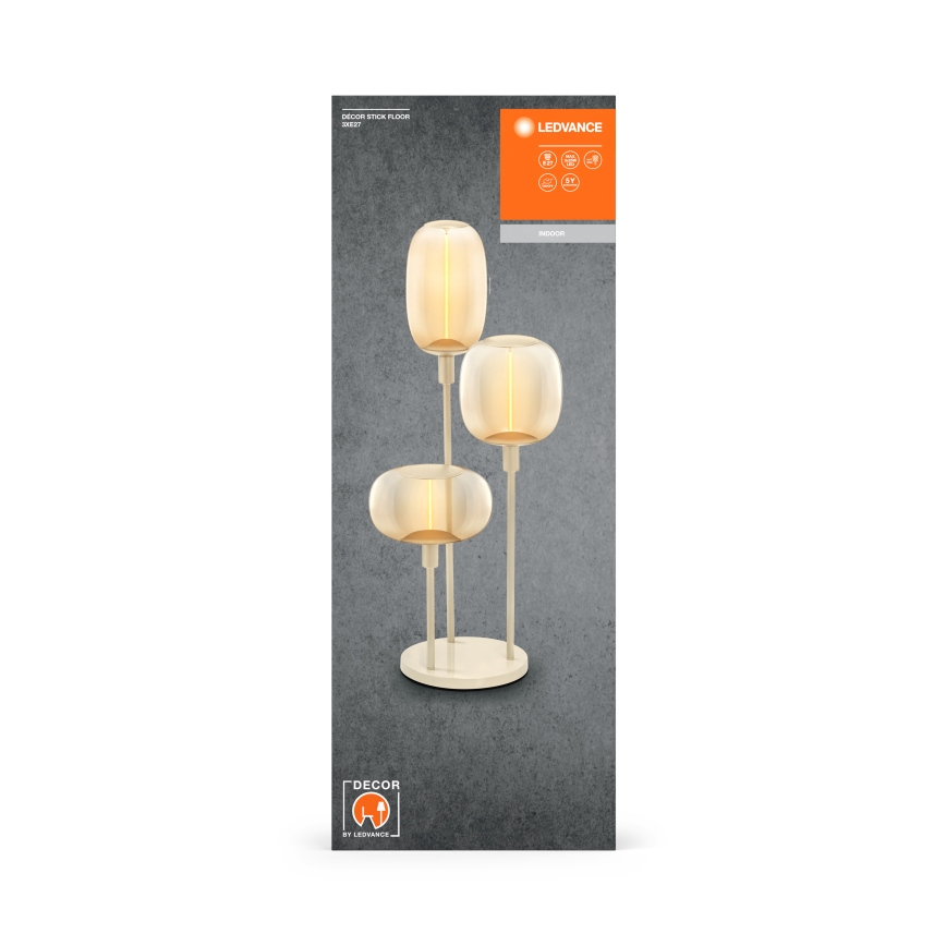 Ledvance - Stalak za lampu DECOR STICK 3xE27/40W/230V bež boje