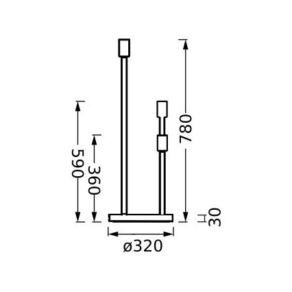 Ledvance - Stalak za lampu DECOR STICK 3xE27/40W/230V bež boje