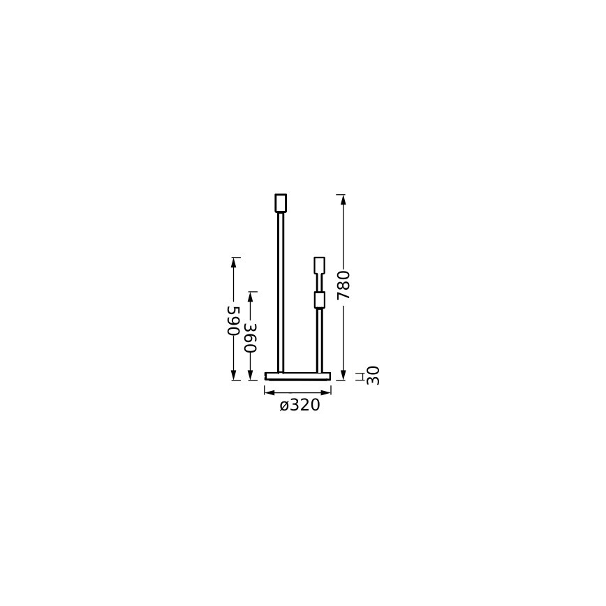 Ledvance - Stalak za lampu DECOR STICK 3xE27/40W/230V bež boje