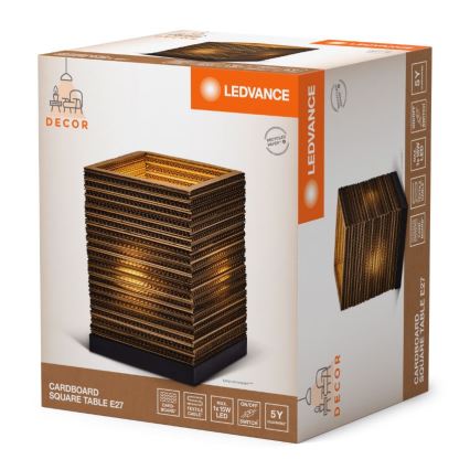 Ledvance - Stolna lampa DECOR CARDBOARD 1xE27/15W/230V 20x20 cm