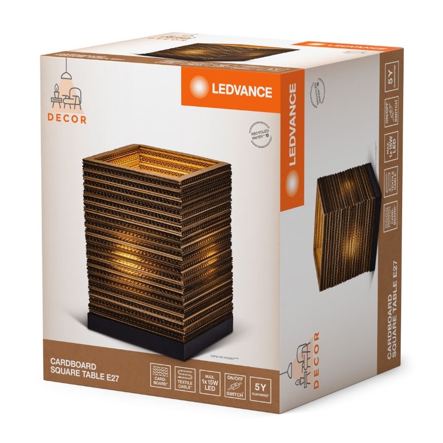 Ledvance - Stolna lampa DECOR CARDBOARD 1xE27/15W/230V 20x20 cm