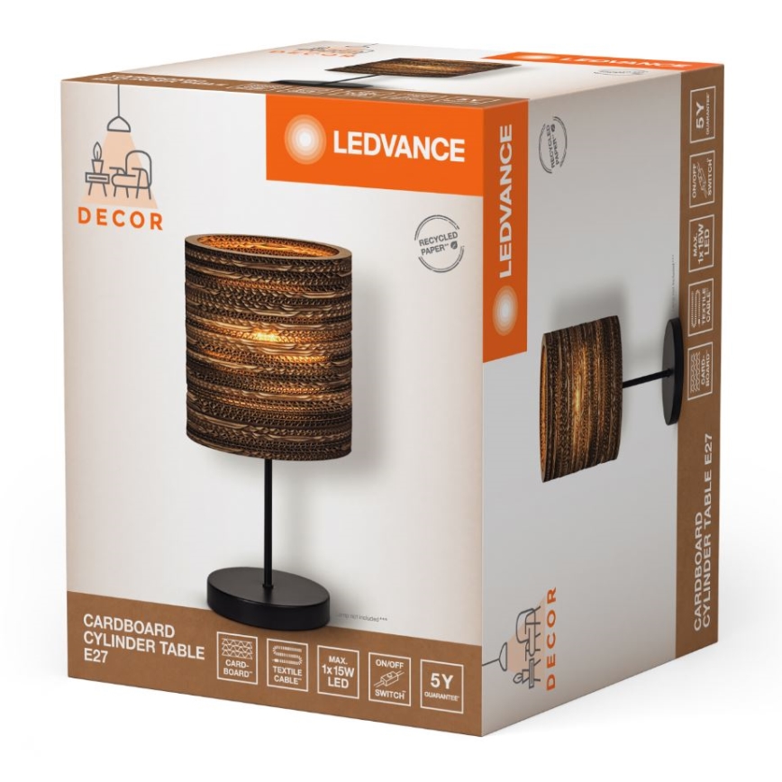 Ledvance - Stolna lampa DECOR CARDBOARD 1xE27/15W/230V pr. 20 cm