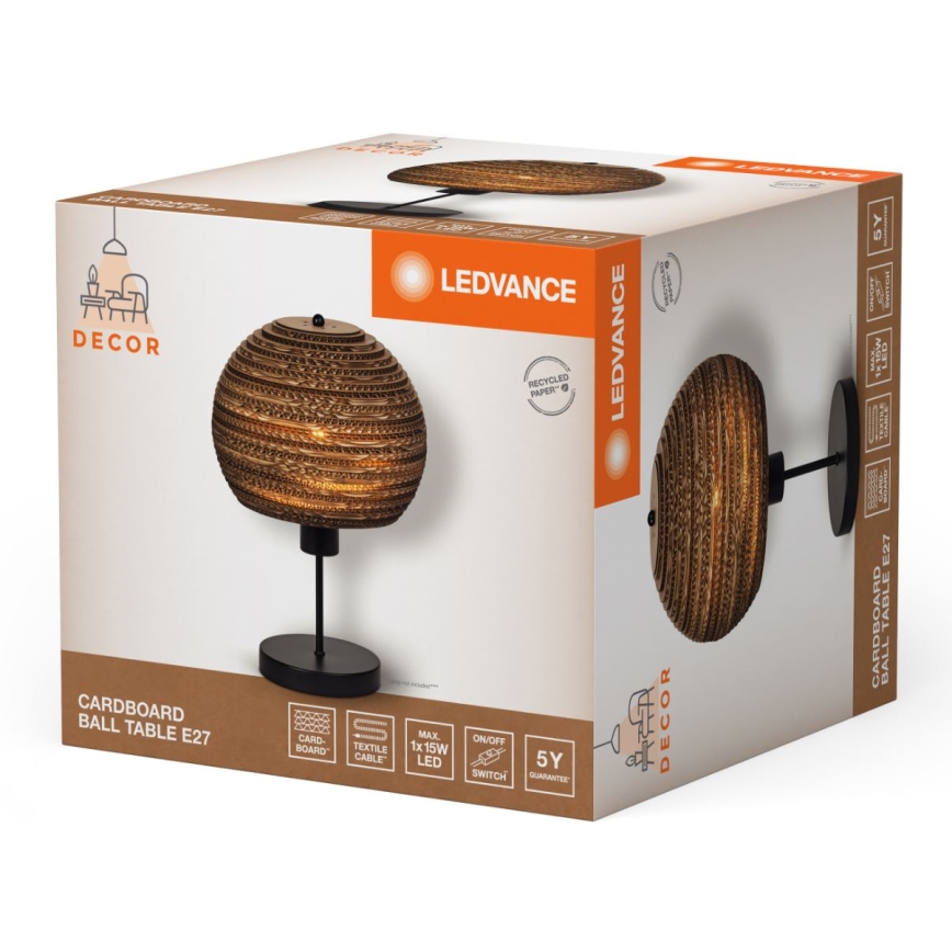 Ledvance - Stolna lampa DECOR CARDBOARD 1xE27/15W/230V pr. 26 cm