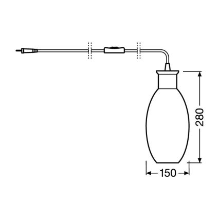 Ledvance - Stolna lampa GRAPE 1xE27/40W/230V