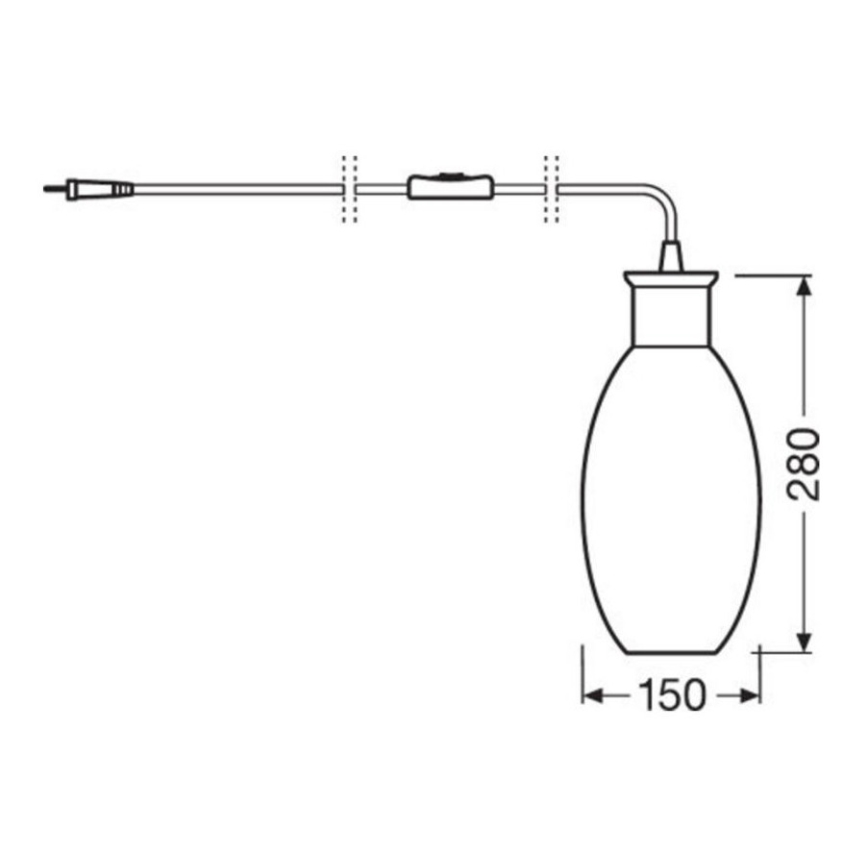 Ledvance - Stolna lampa GRAPE 1xE27/40W/230V narančasta