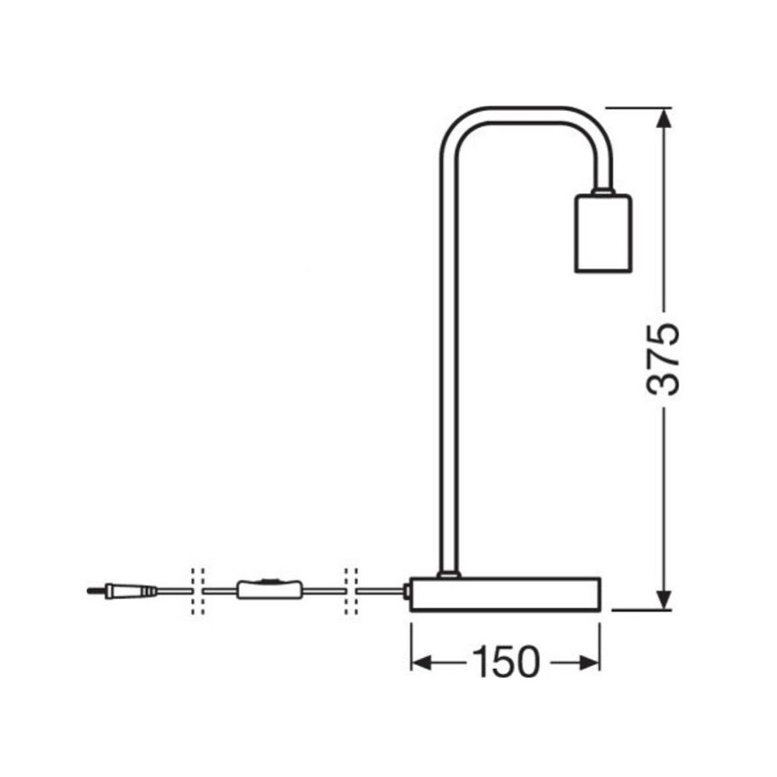 Ledvance - Stolna lampa PIPE 1xE27/40W/230V