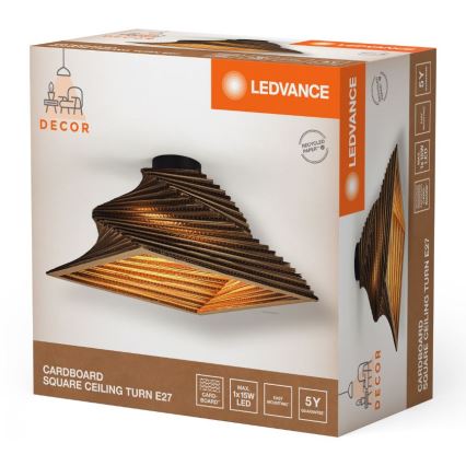 Ledvance - Stropna svjetiljka DECOR CARDBOARD 1xE27/15W/230V 40x40 cm