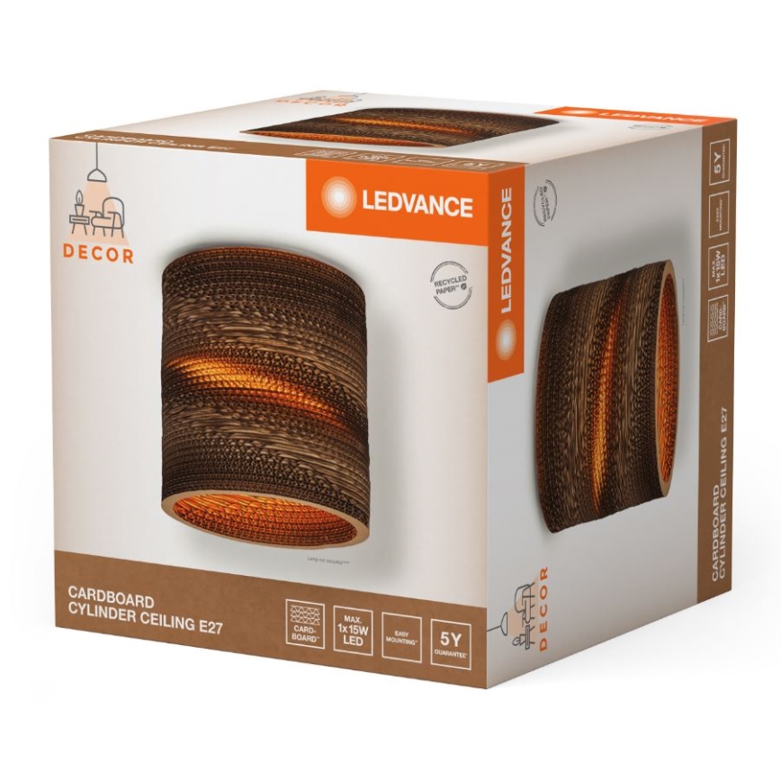 Ledvance - Stropna svjetiljka DECOR CARDBOARD 1xE27/15W/230V pr. 25 cm