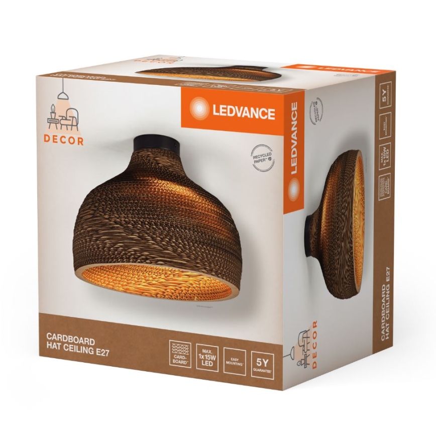 Ledvance - Stropna svjetiljka DECOR CARDBOARD 1xE27/15W/230V pr. 36 cm