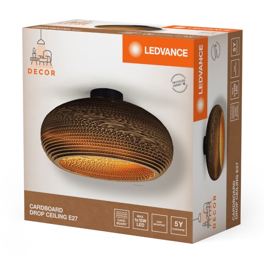 Ledvance - Stropna svjetiljka DECOR CARDBOARD 1xE27/15W/230V pr. 40 cm
