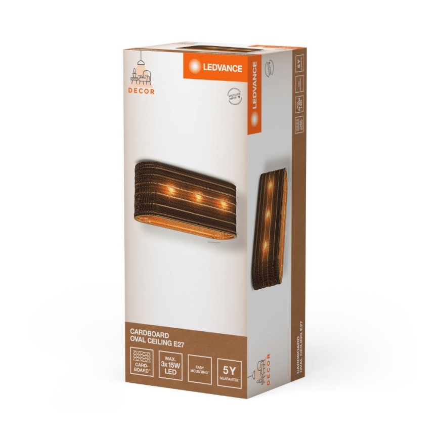 Ledvance - Stropna svjetiljka DECOR CARDBOARD 3xE27/15W/230V