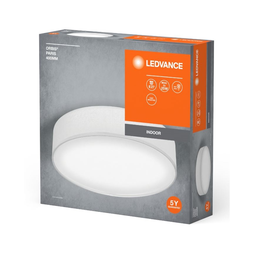 Ledvance - Stropna svjetiljka ORBIS PARIS 2xE27/25W/230V bijela