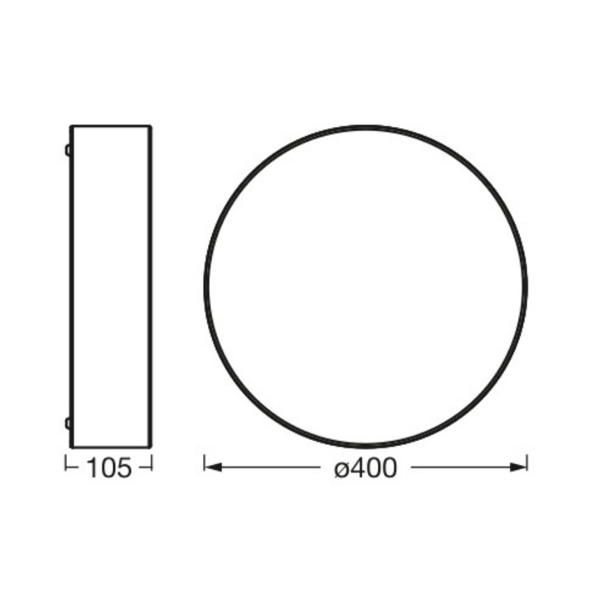 Ledvance - Stropna svjetiljka ORBIS PARIS 2xE27/25W/230V bijela
