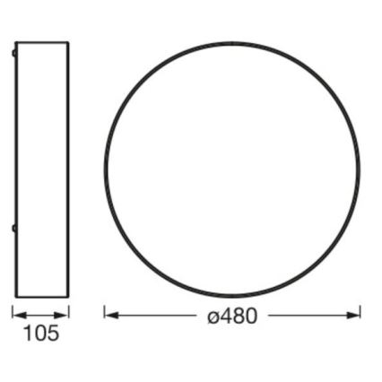 Ledvance - Stropna svjetiljka ORBIS PARIS 3xE27/25W/230V krem