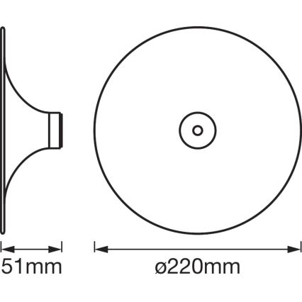 Ledvance - Stropna svjetiljka SMART+ TIBEA 1xE27/60W/230V