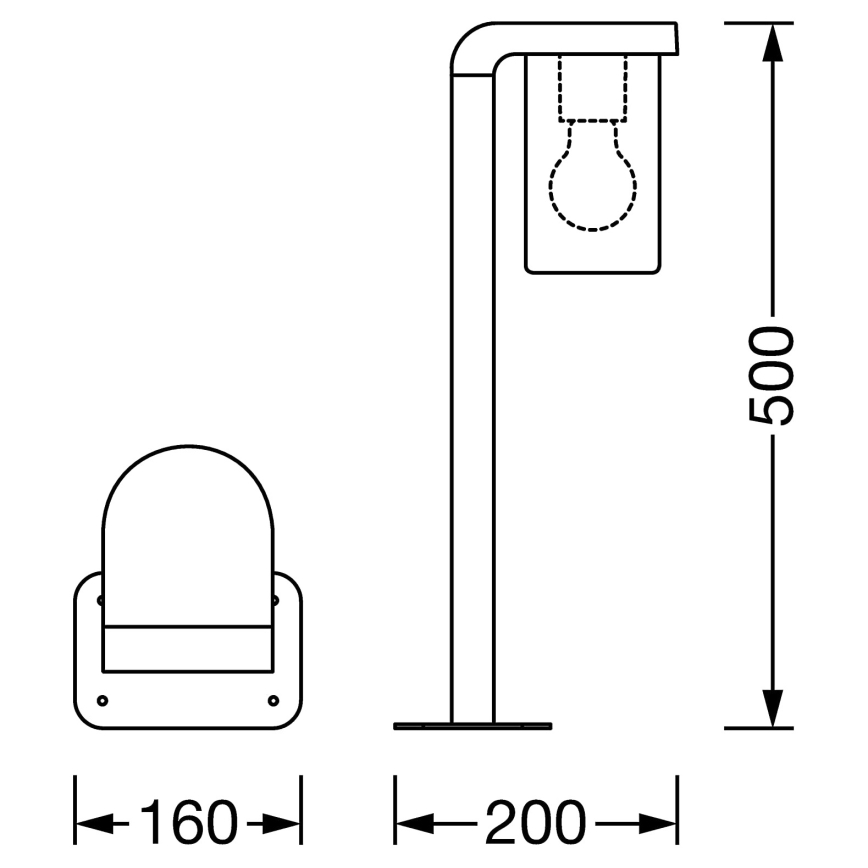 Ledvance - Vanjska lampa CASCADE 1xE27/25W/230V IP44 50 cm