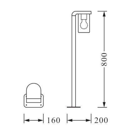 Ledvance - Vanjska lampa CASCADE 1xE27/25W/230V IP44 80 cm