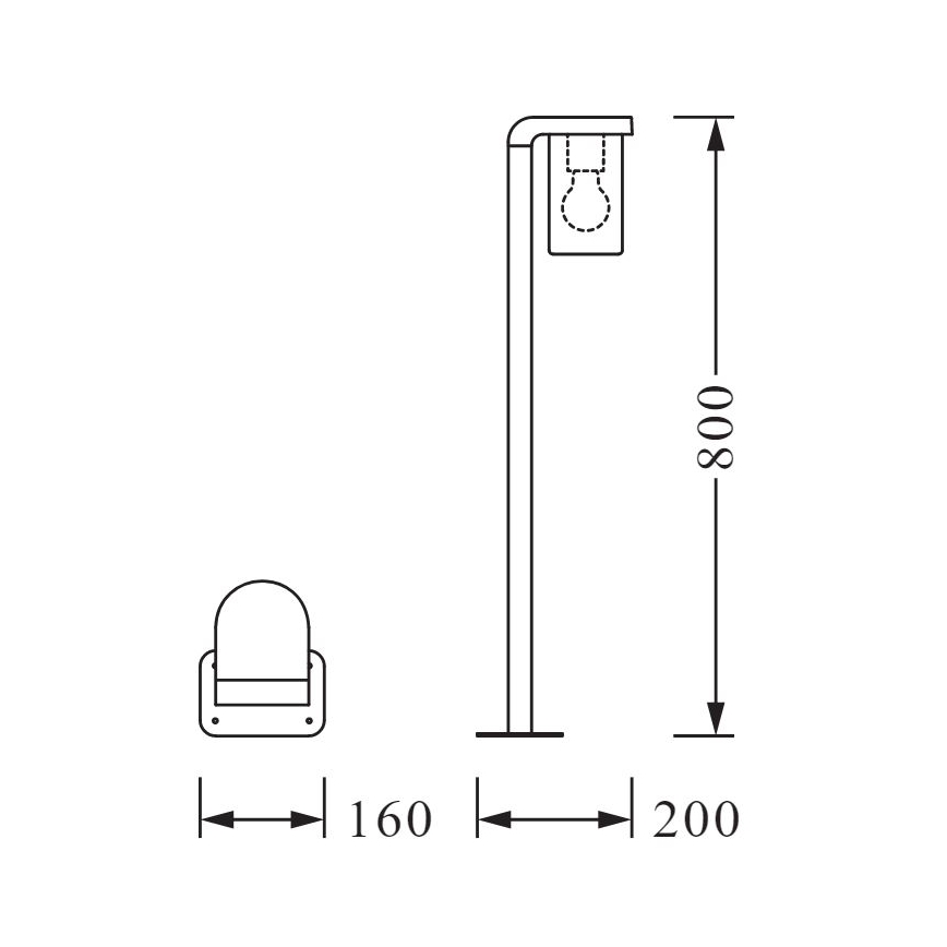 Ledvance - Vanjska lampa CASCADE 1xE27/25W/230V IP44 80 cm