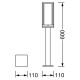 Ledvance - Vanjska lampa FRAME 1xE27/60W/230V IP44 60 cm