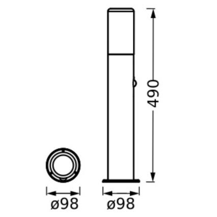 Ledvance - Vanjska lampa sa senzorom FIGO CYLINDER 1xE27/20W/230V IP44